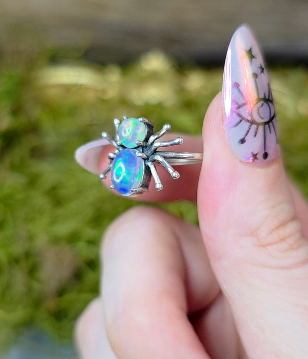 Opal Spider Ring