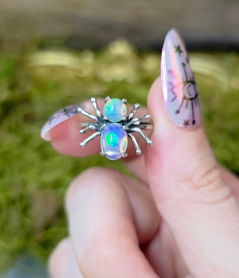 Opal Spider Ring