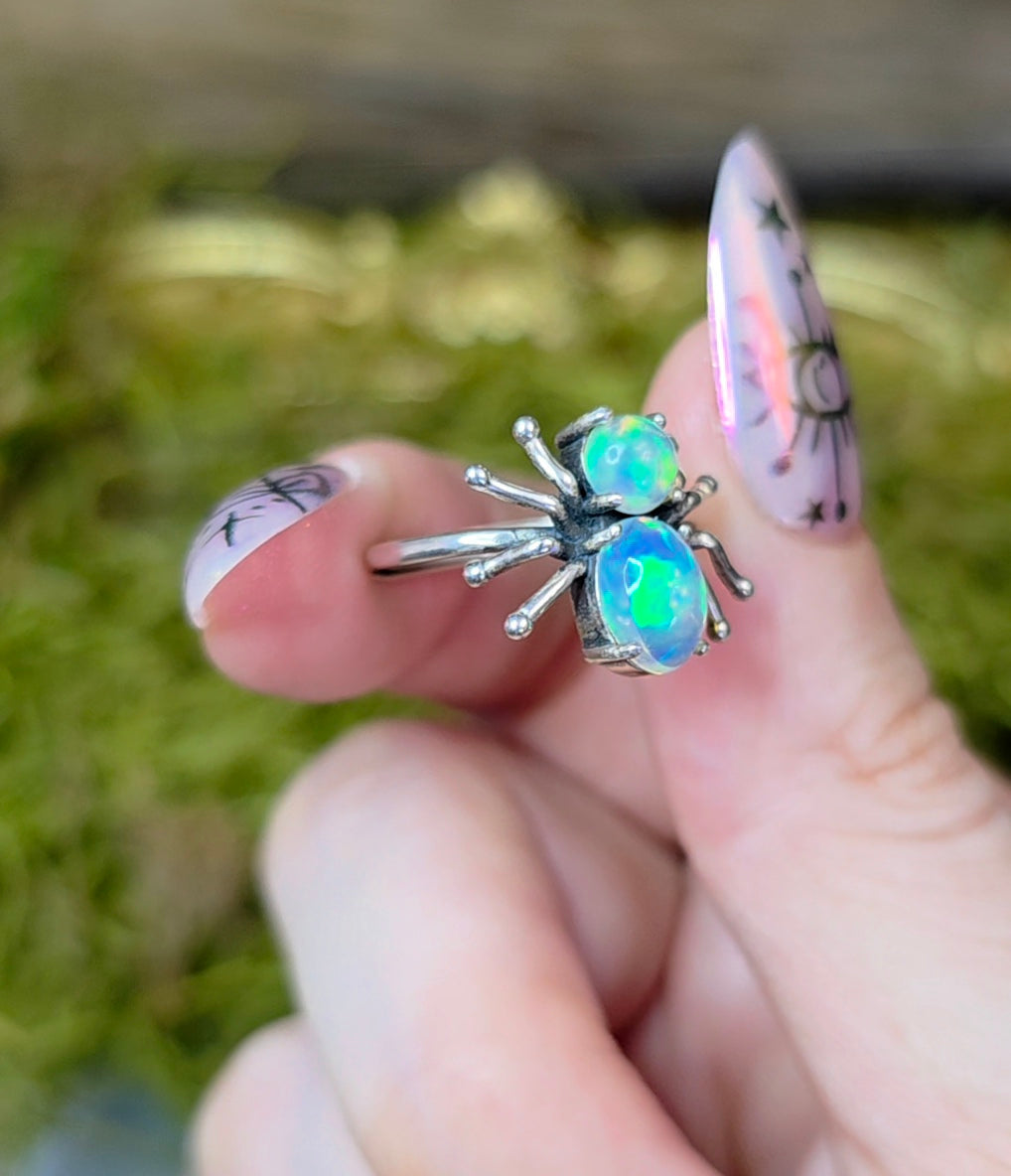 Opal Spider Ring