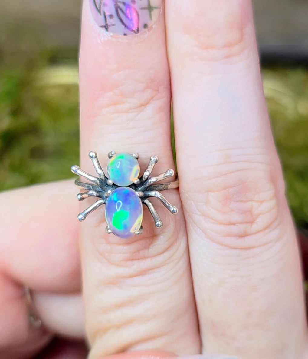 Opal Spider Ring