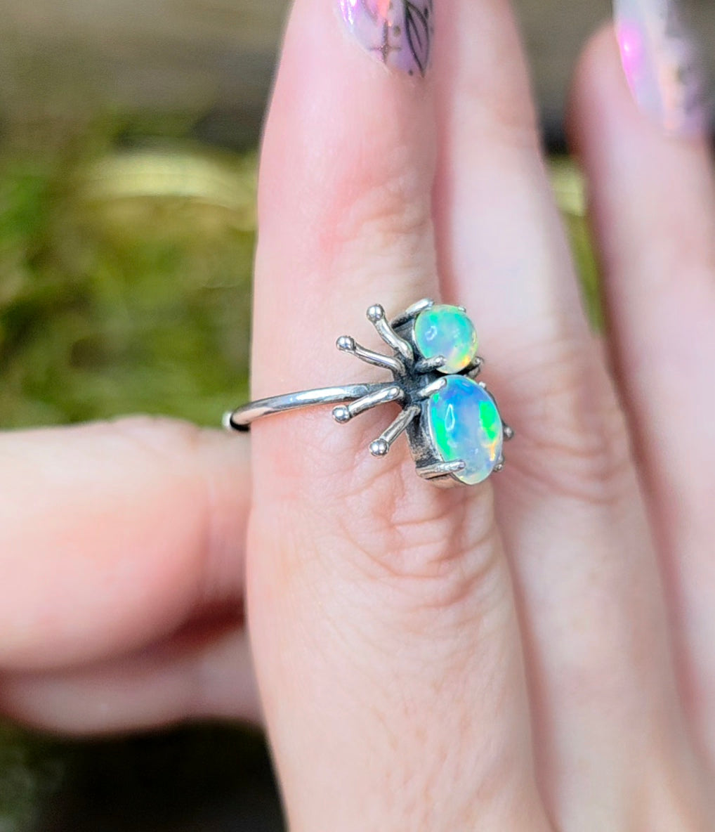 Opal Spider Ring