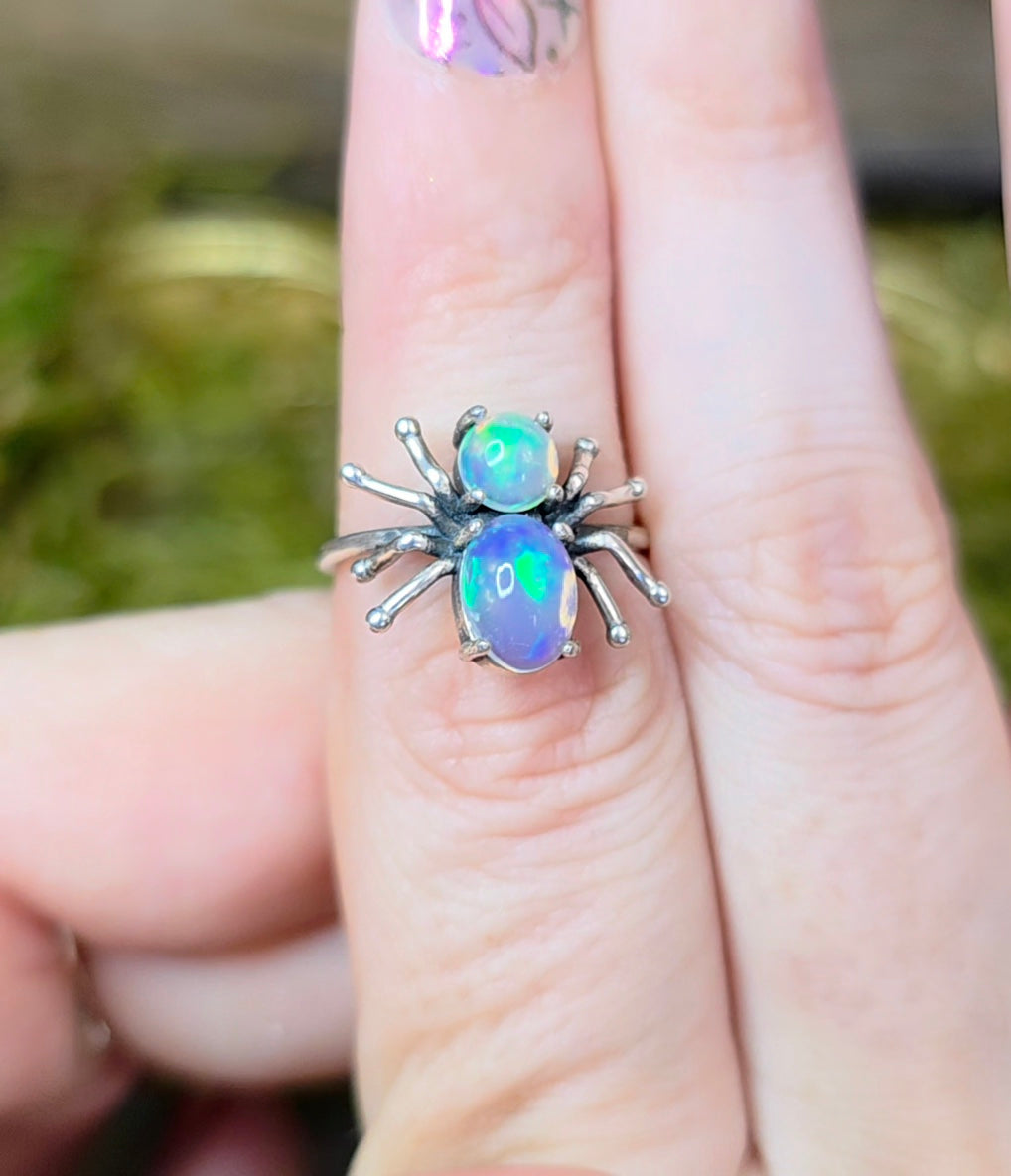 Opal Spider Ring