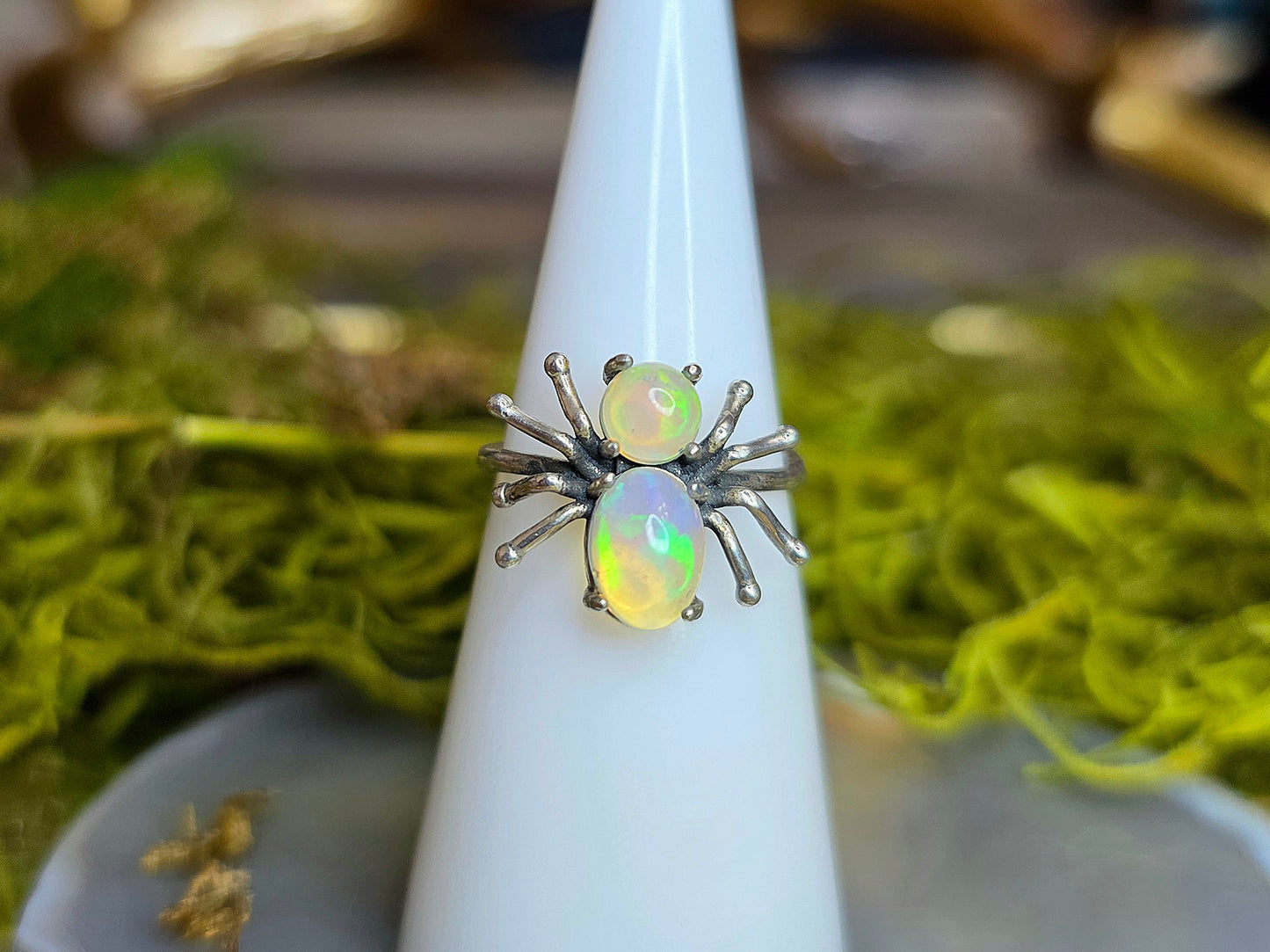 Opal Spider Ring