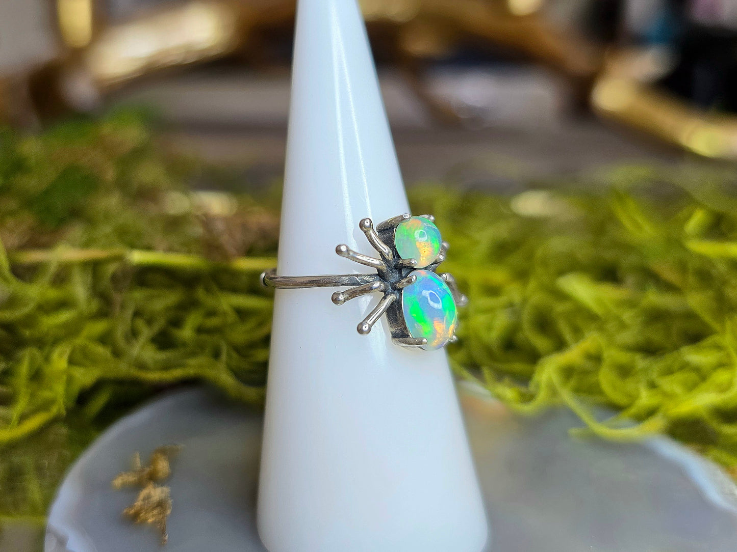 Opal Spider Ring