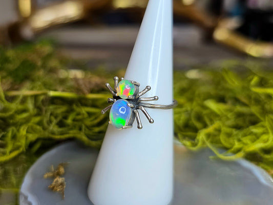 Opal Spider Ring