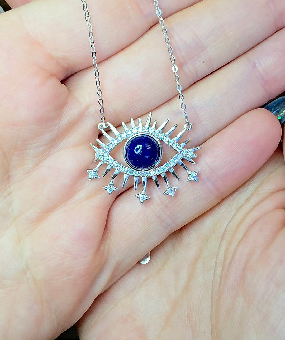 Lapis Lazuli Evil Eye Pendant
