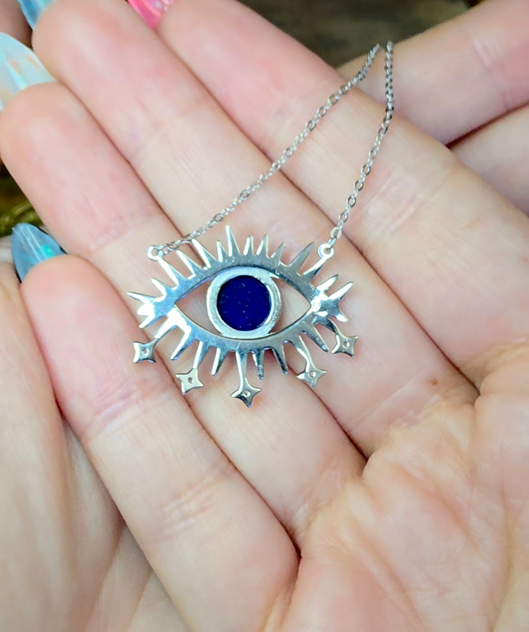 Lapis Lazuli Evil Eye Pendant