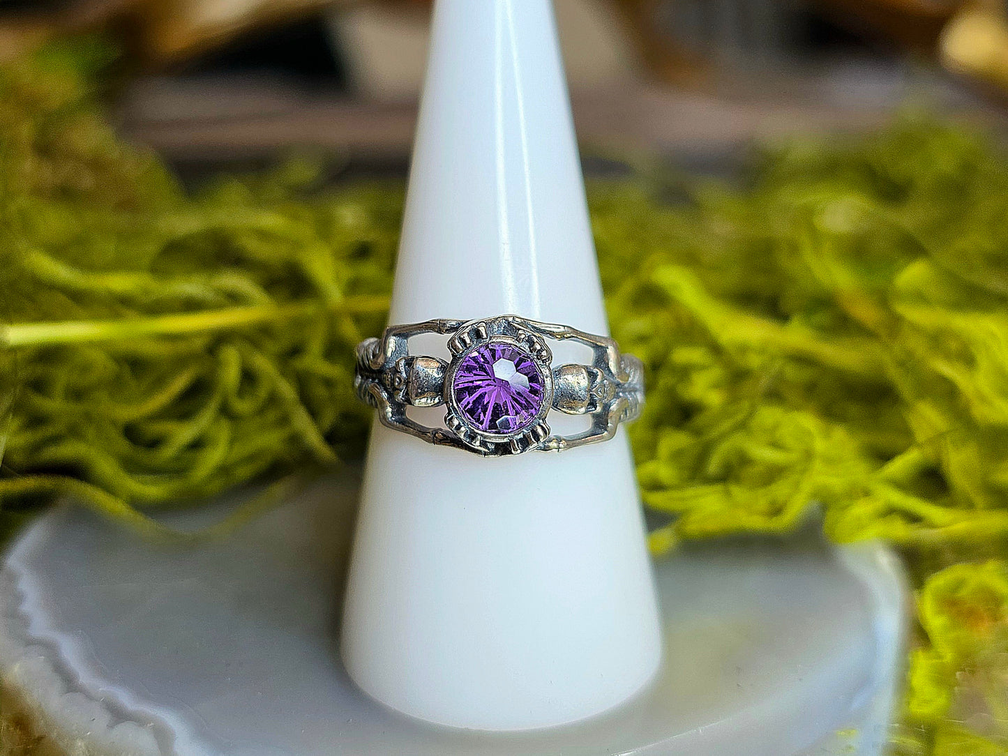 Amethyst Skeleton Ring
