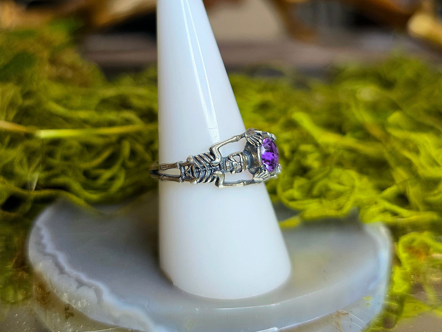 Amethyst Skeleton Ring