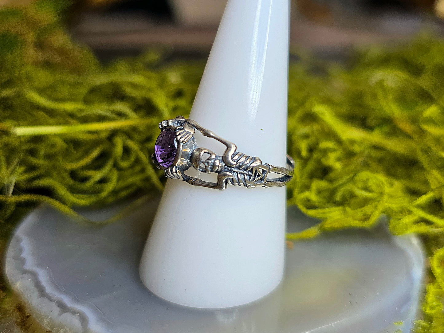 Amethyst Skeleton Ring