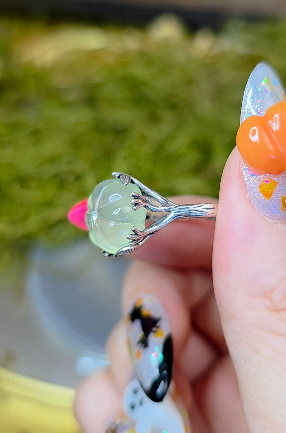 Prehnite Pumpkin Ring C