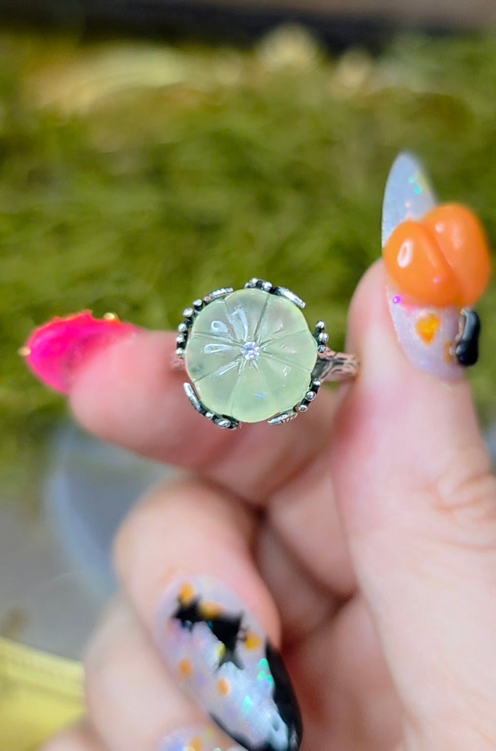 Prehnite Pumpkin Ring C