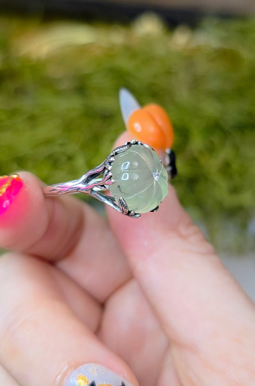 Prehnite Pumpkin Ring C