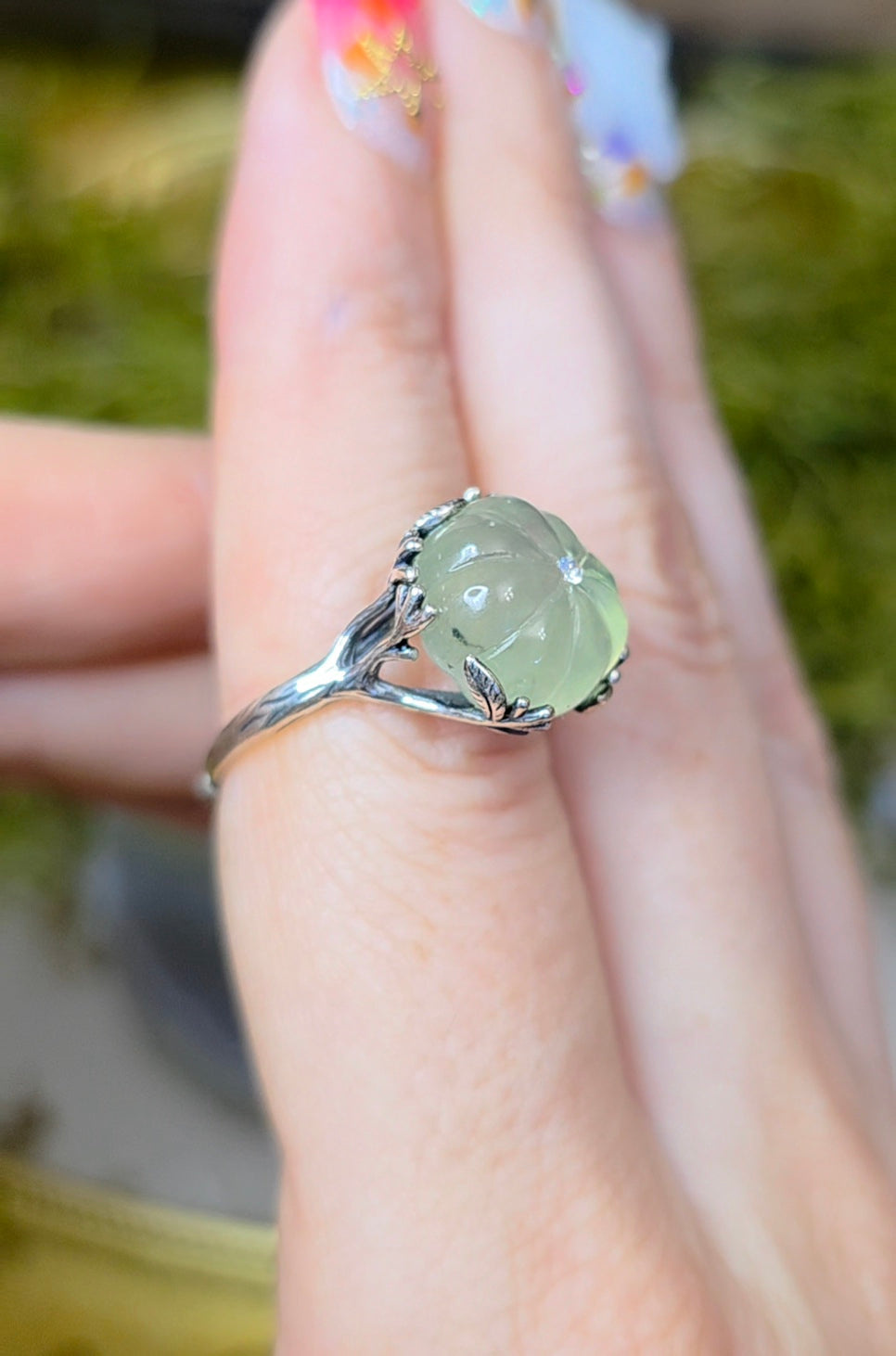 Prehnite Pumpkin Ring C
