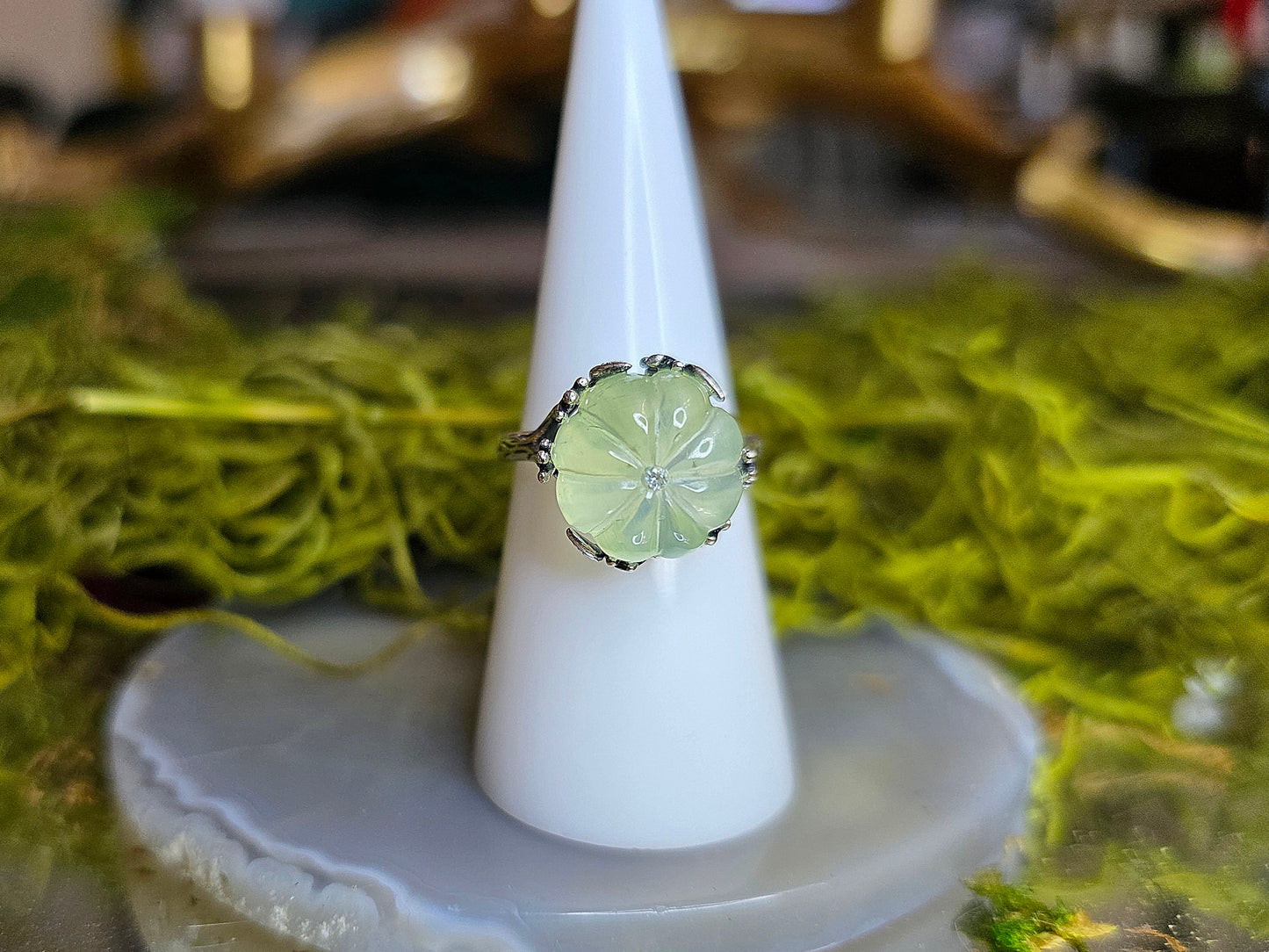 Prehnite Pumpkin Ring D
