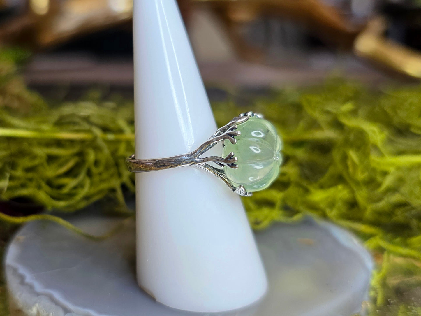 Prehnite Pumpkin Ring D