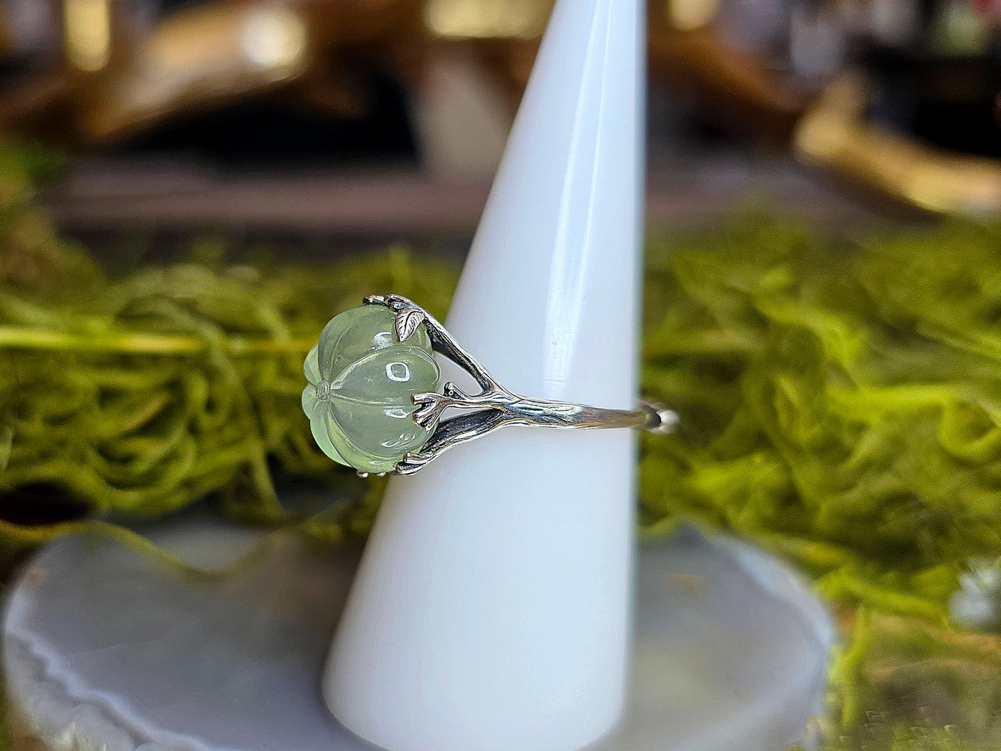 Prehnite Pumpkin Ring D