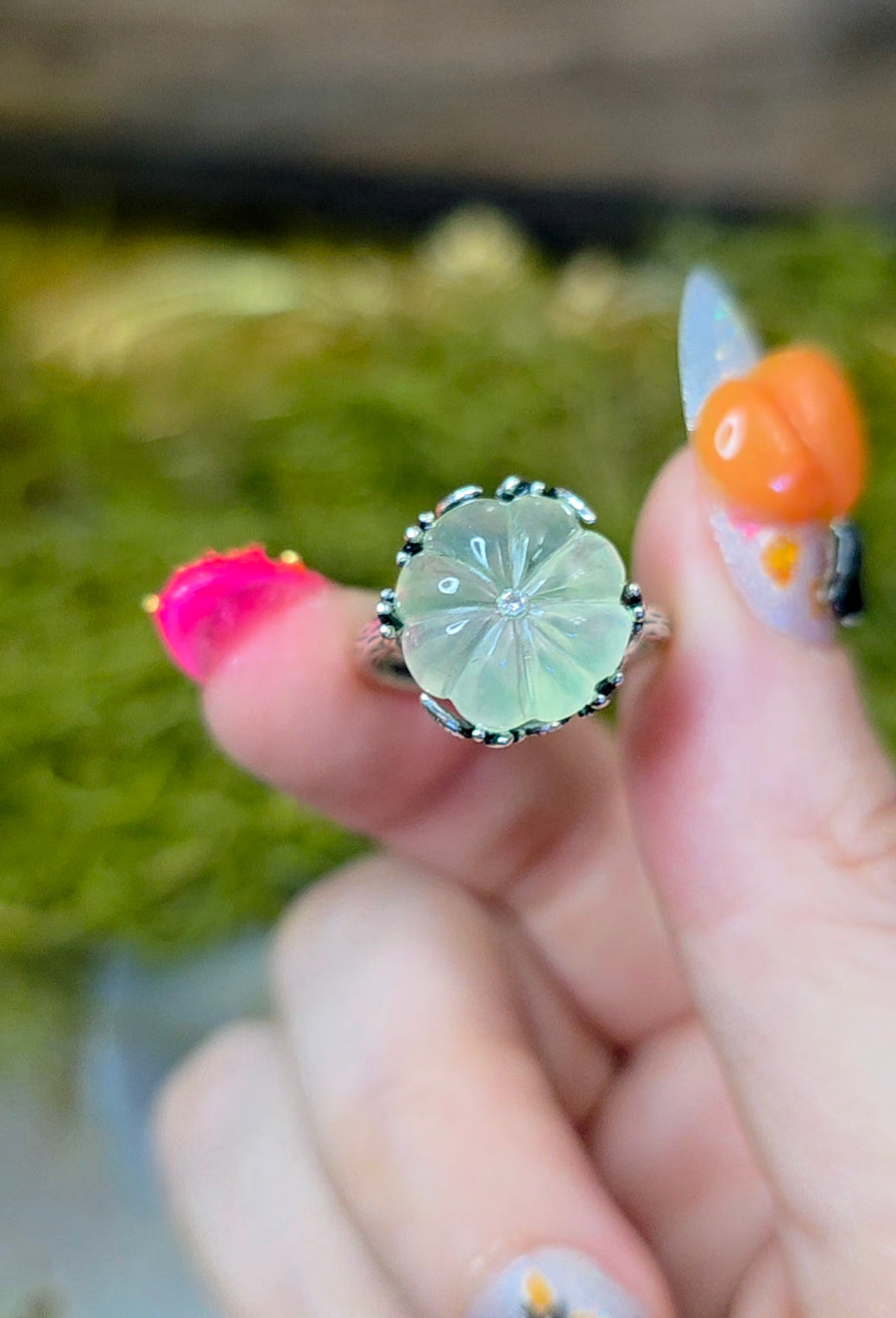 Prehnite Pumpkin Ring D