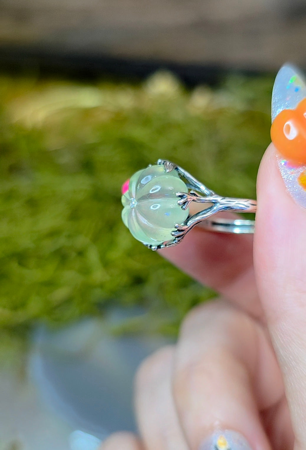 Prehnite Pumpkin Ring D
