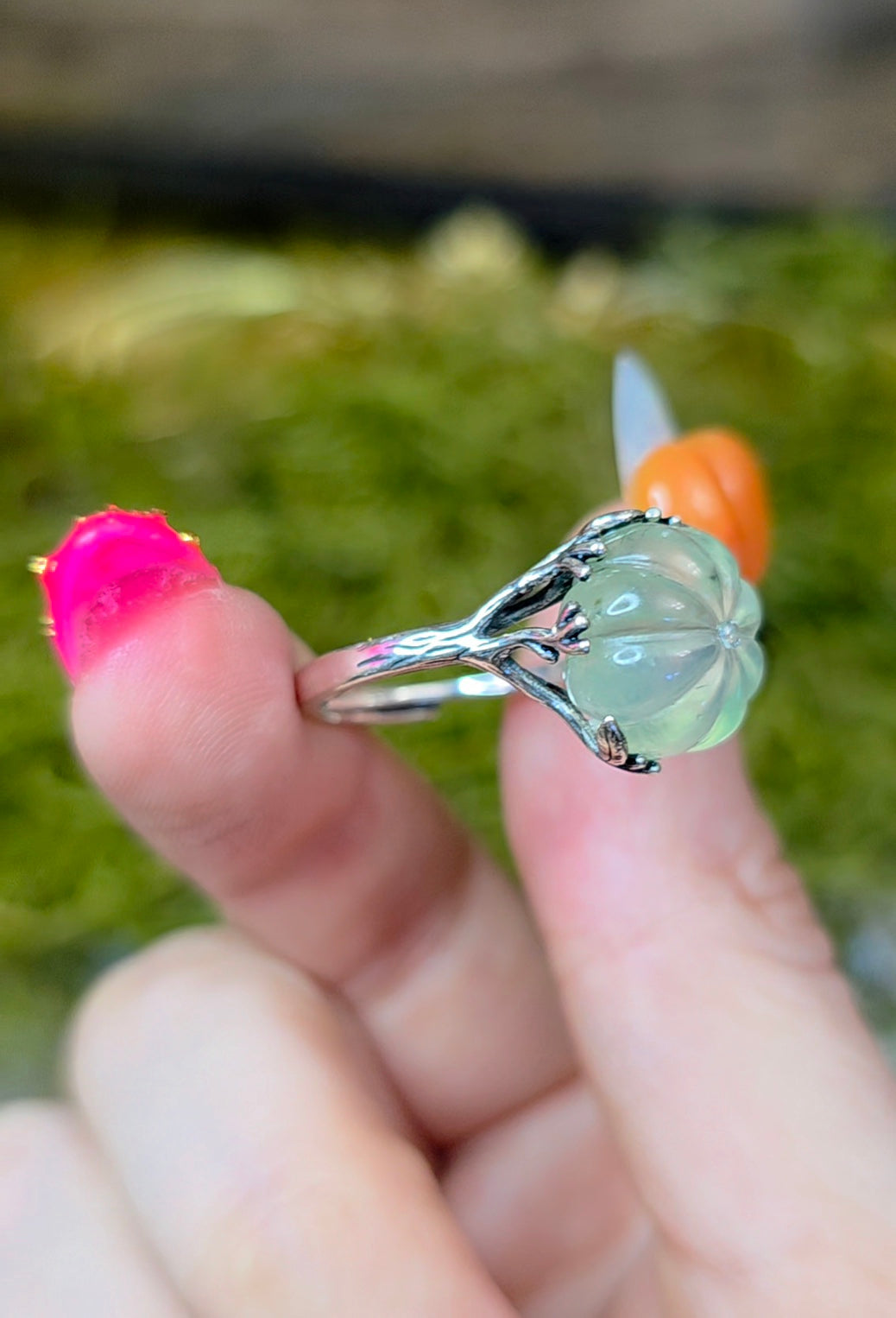 Prehnite Pumpkin Ring D