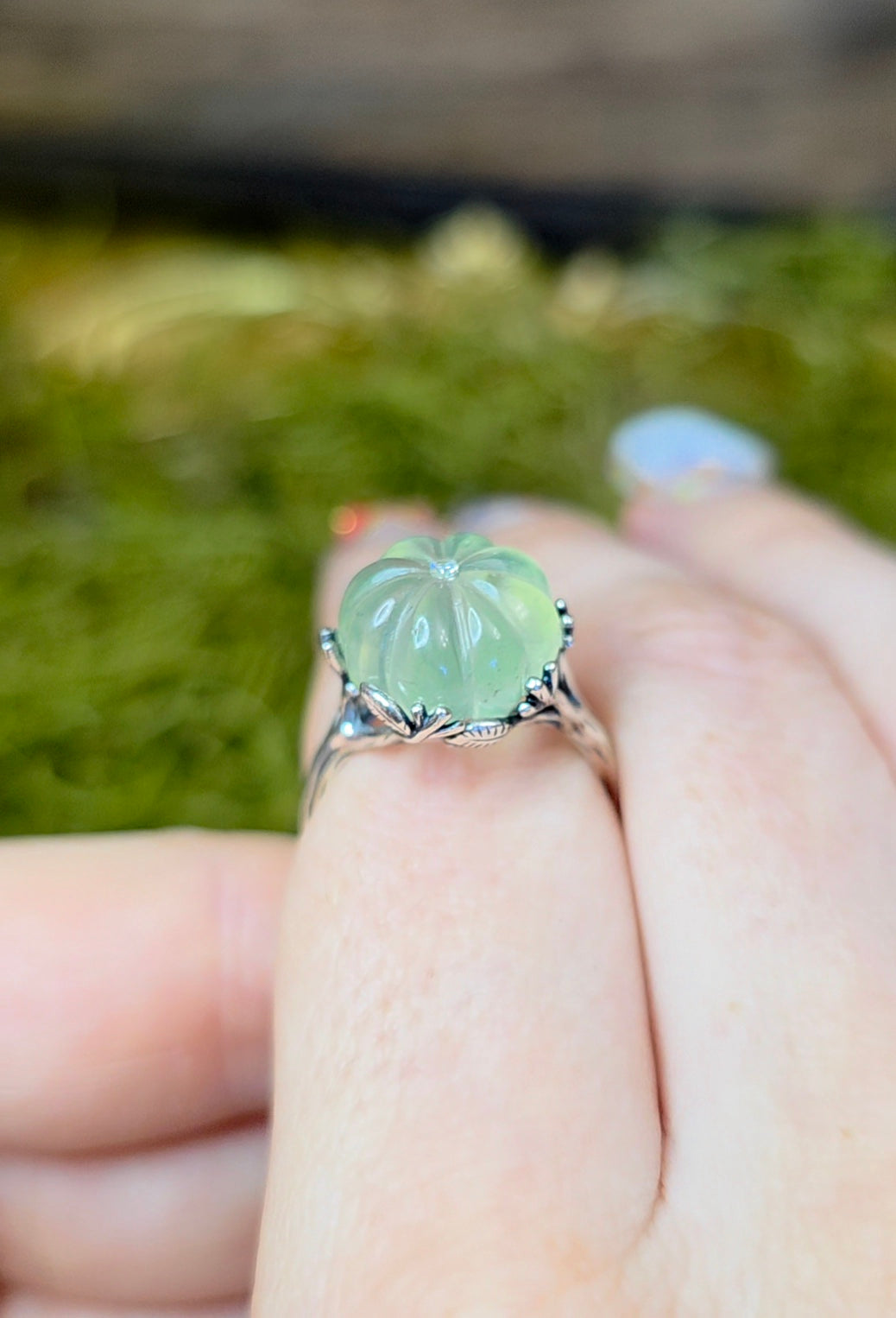 Prehnite Pumpkin Ring D