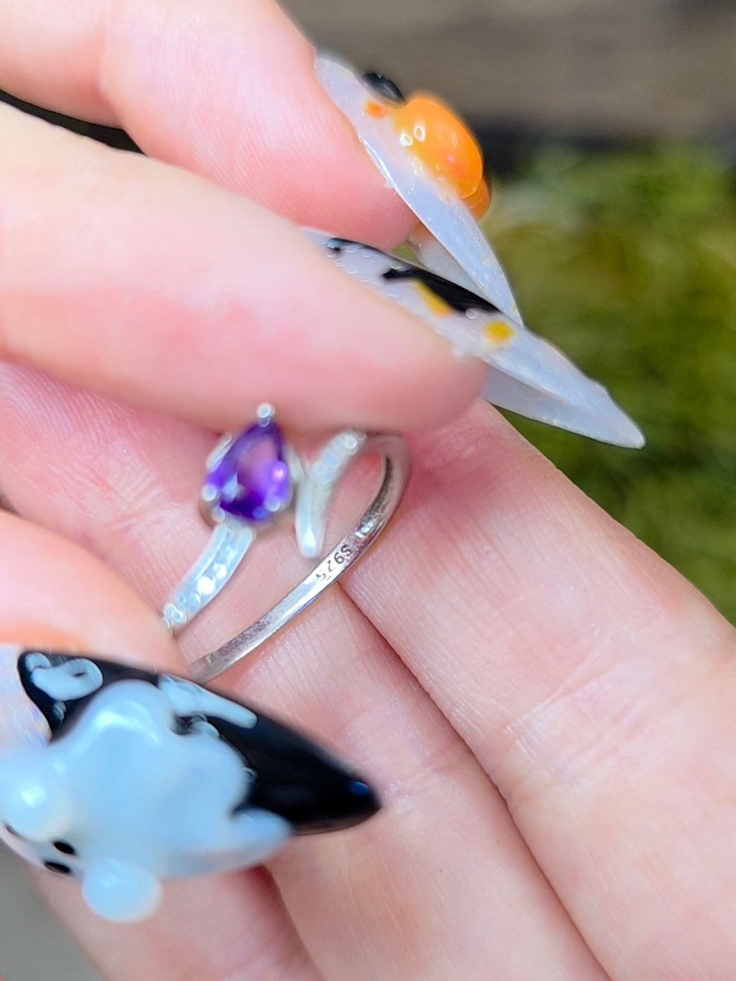 Amethyst Snake Ring B