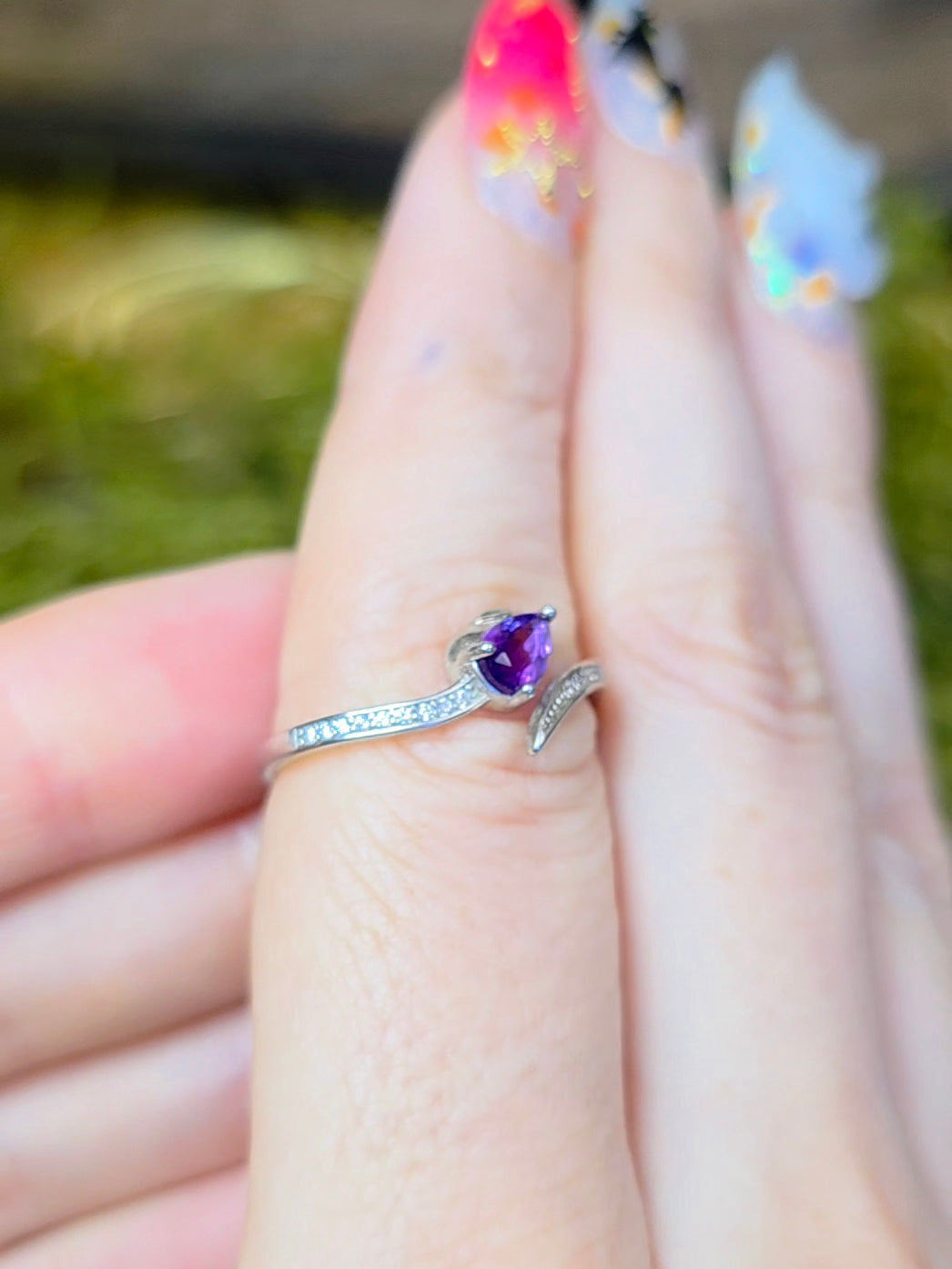 Amethyst Snake Ring B