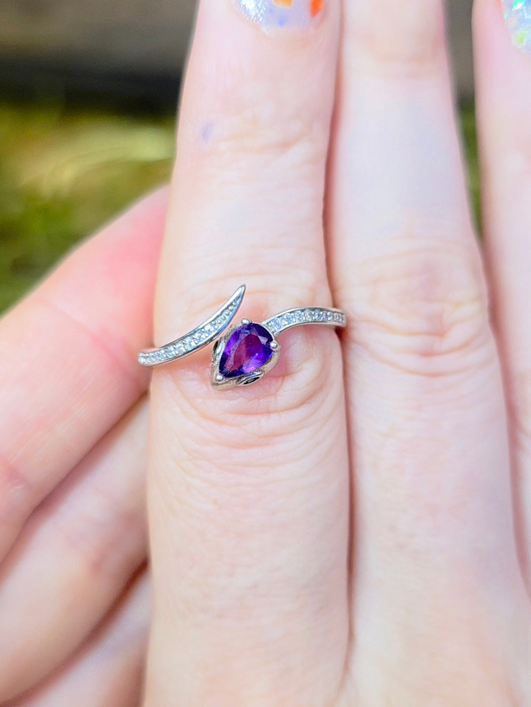 Amethyst Snake Ring B