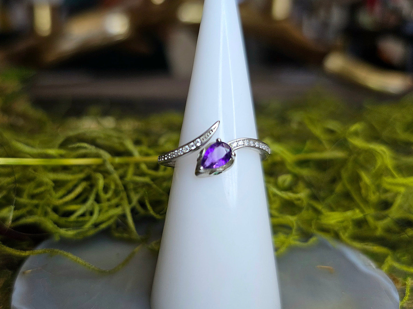 Amethyst Snake Ring B