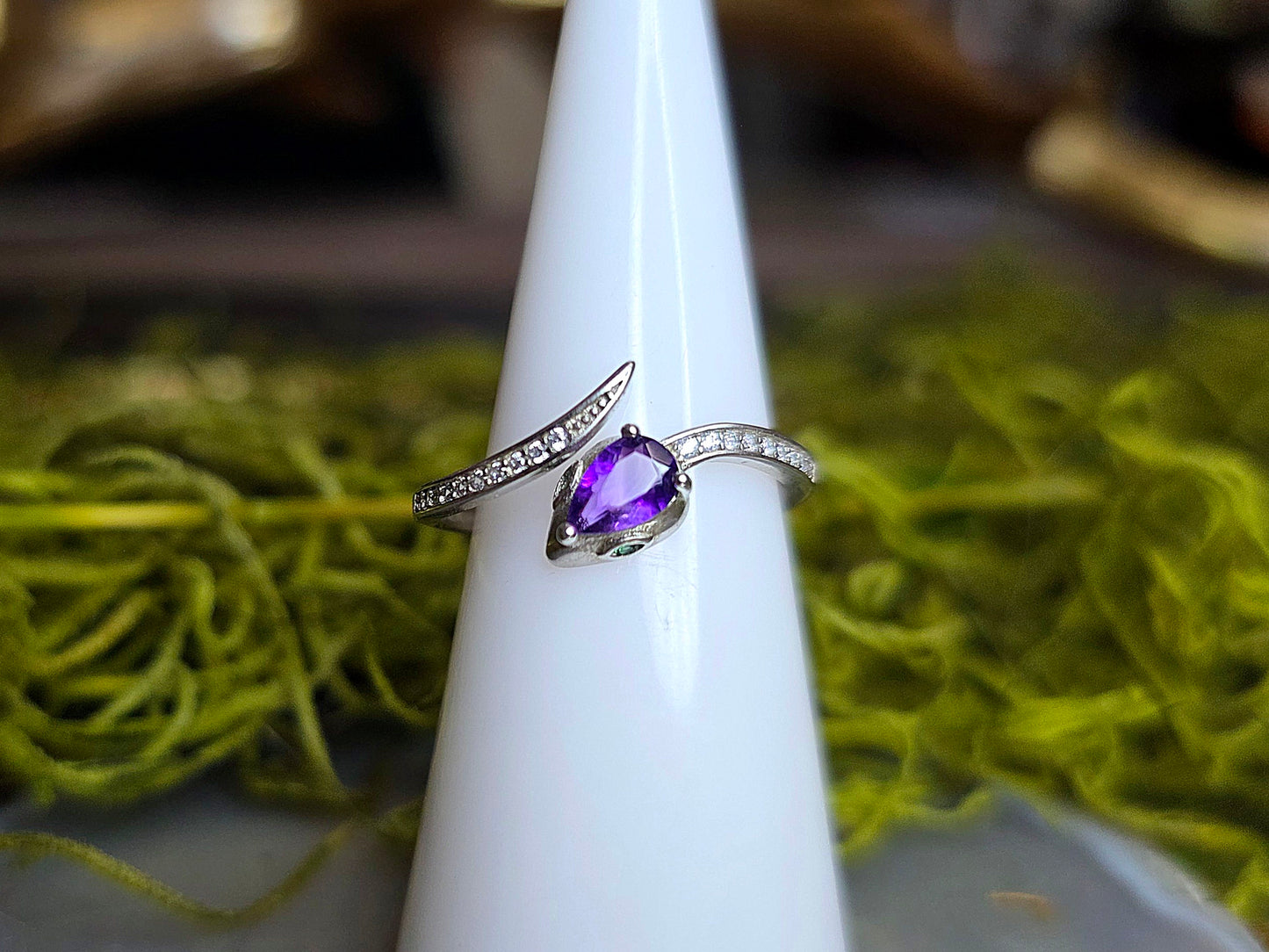 Amethyst Snake Ring B