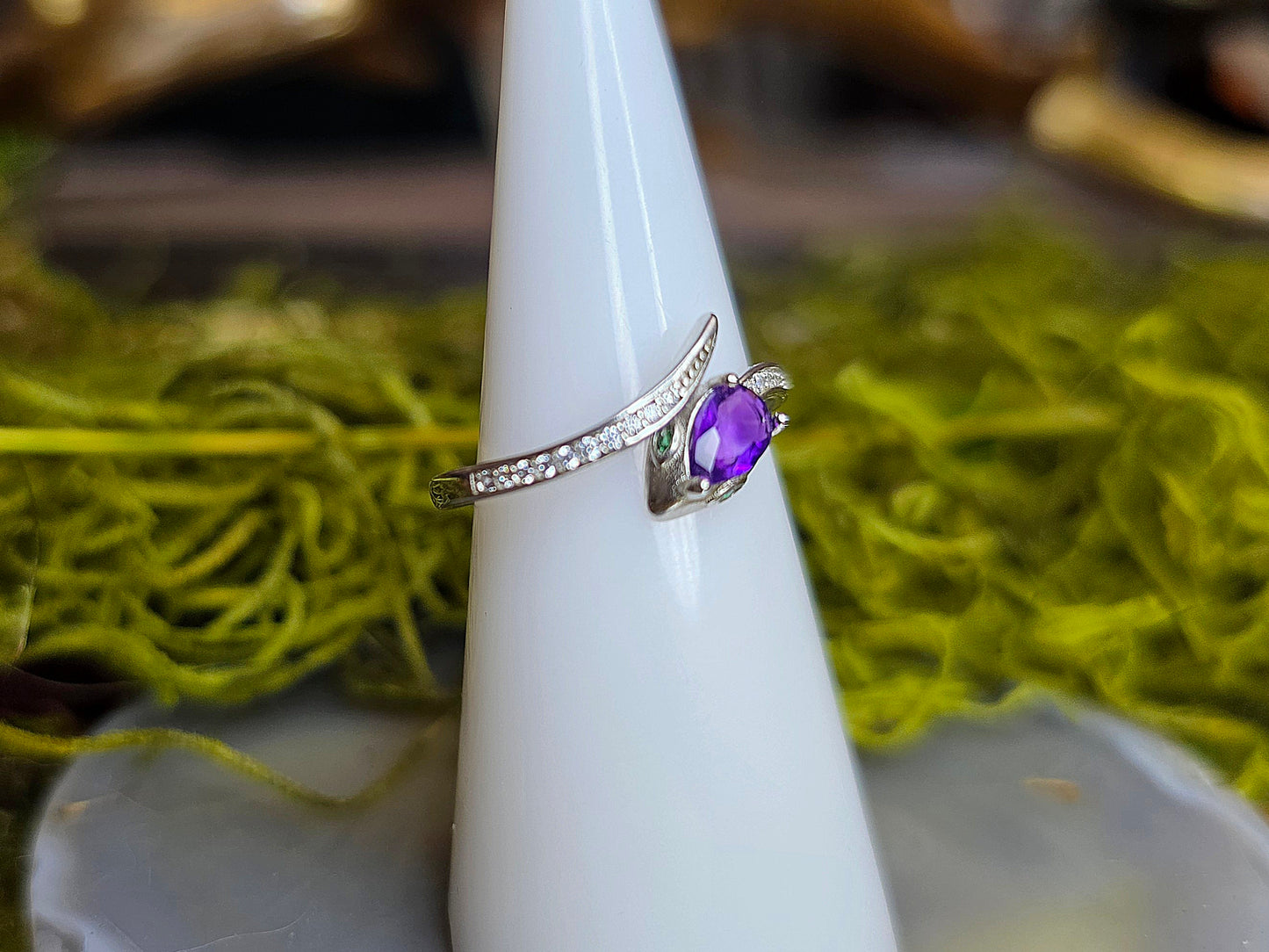 Amethyst Snake Ring B