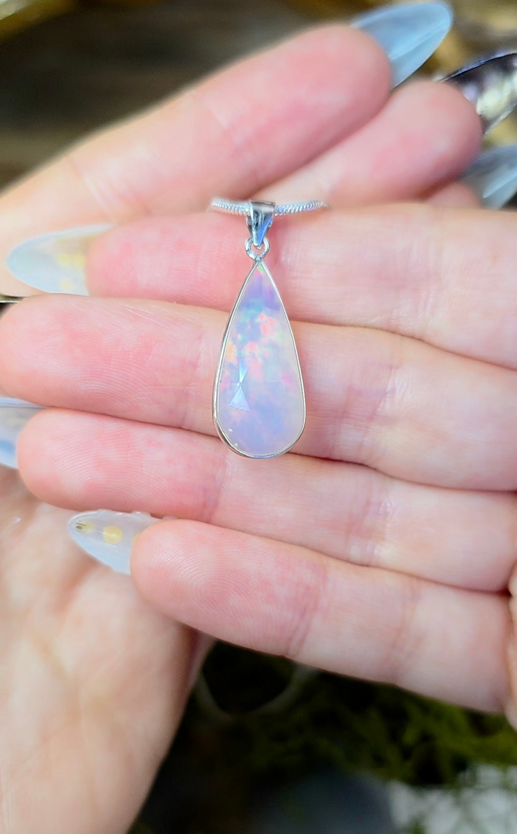 Faceted Opal Pendant A