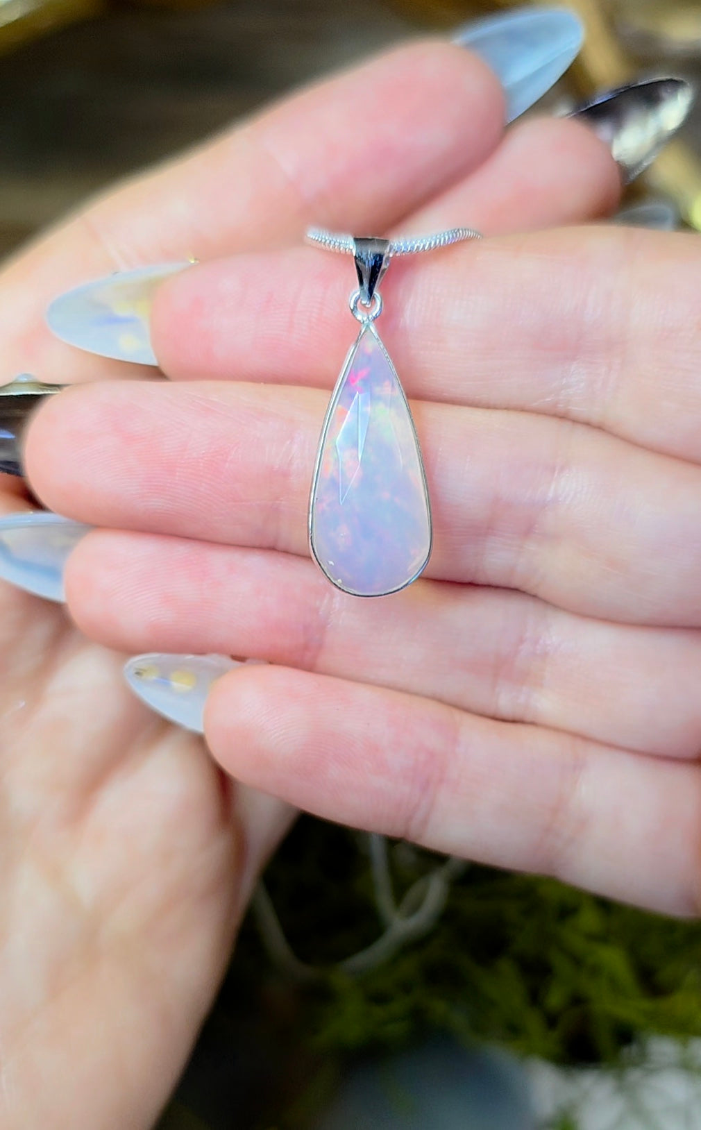 Faceted Opal Pendant A