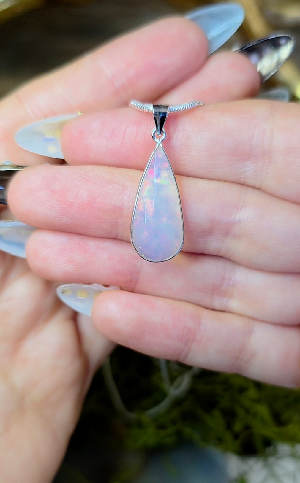 Faceted Opal Pendant A
