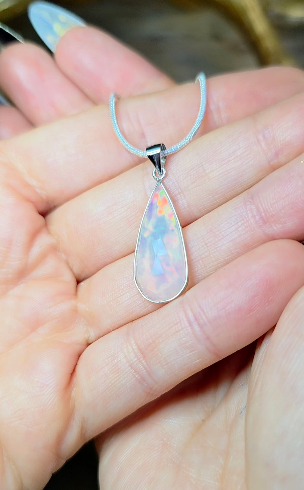Faceted Opal Pendant A