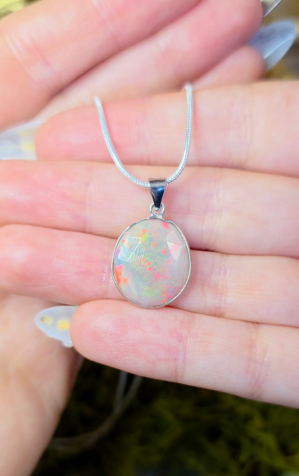 Faceted Opal Pendant B