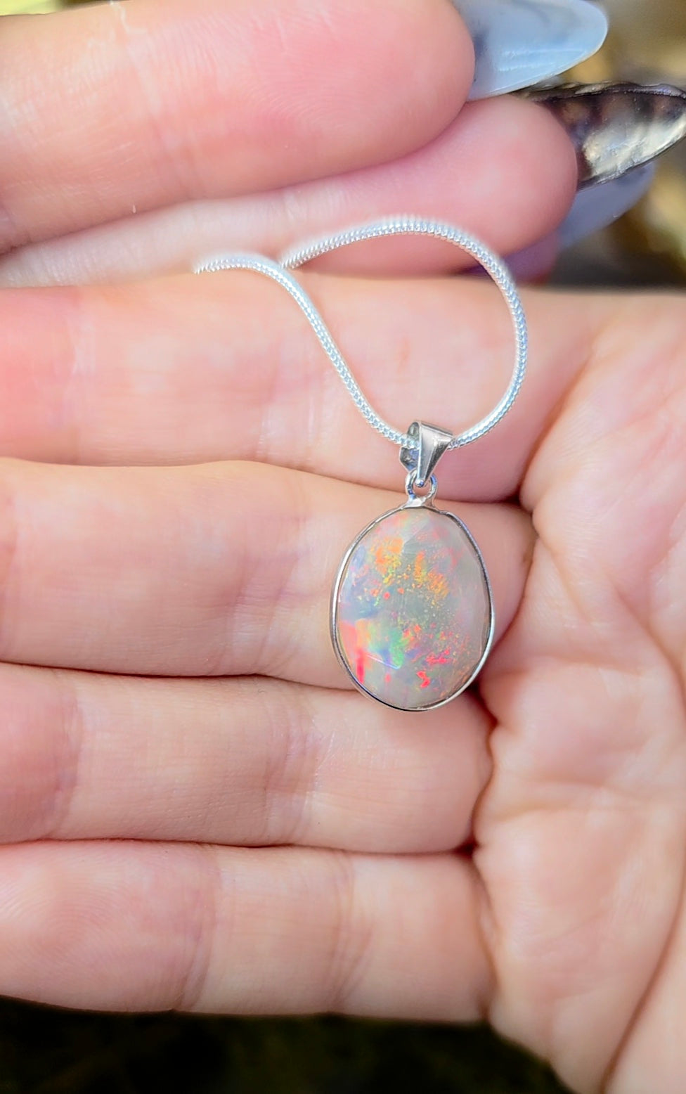 Faceted Opal Pendant B