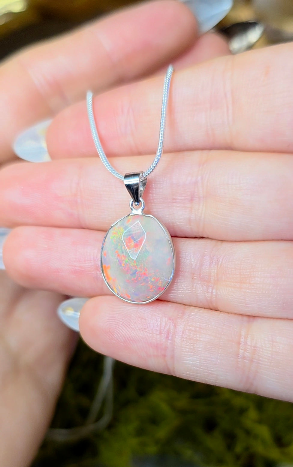 Faceted Opal Pendant B