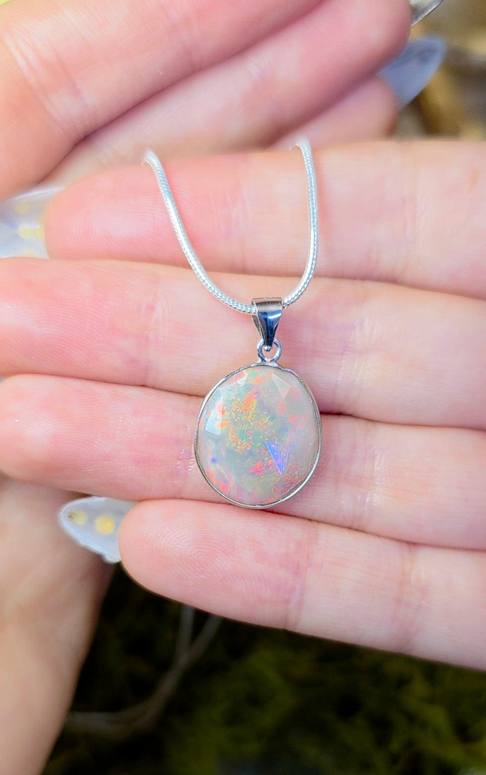 Faceted Opal Pendant B