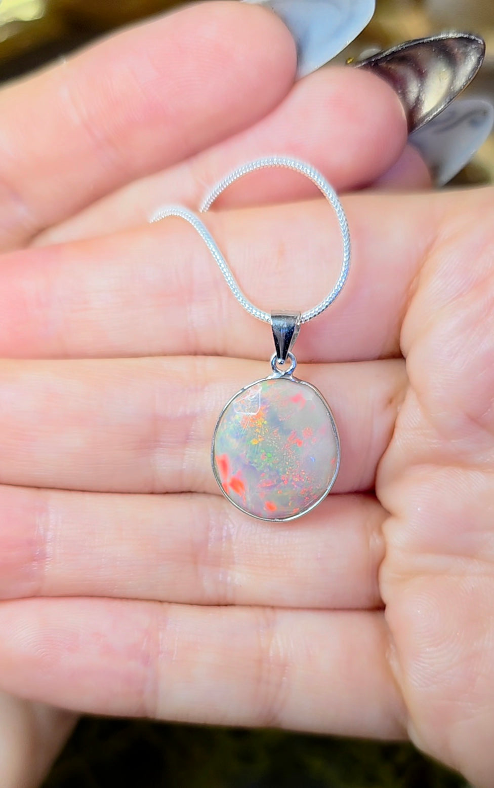 Faceted Opal Pendant B