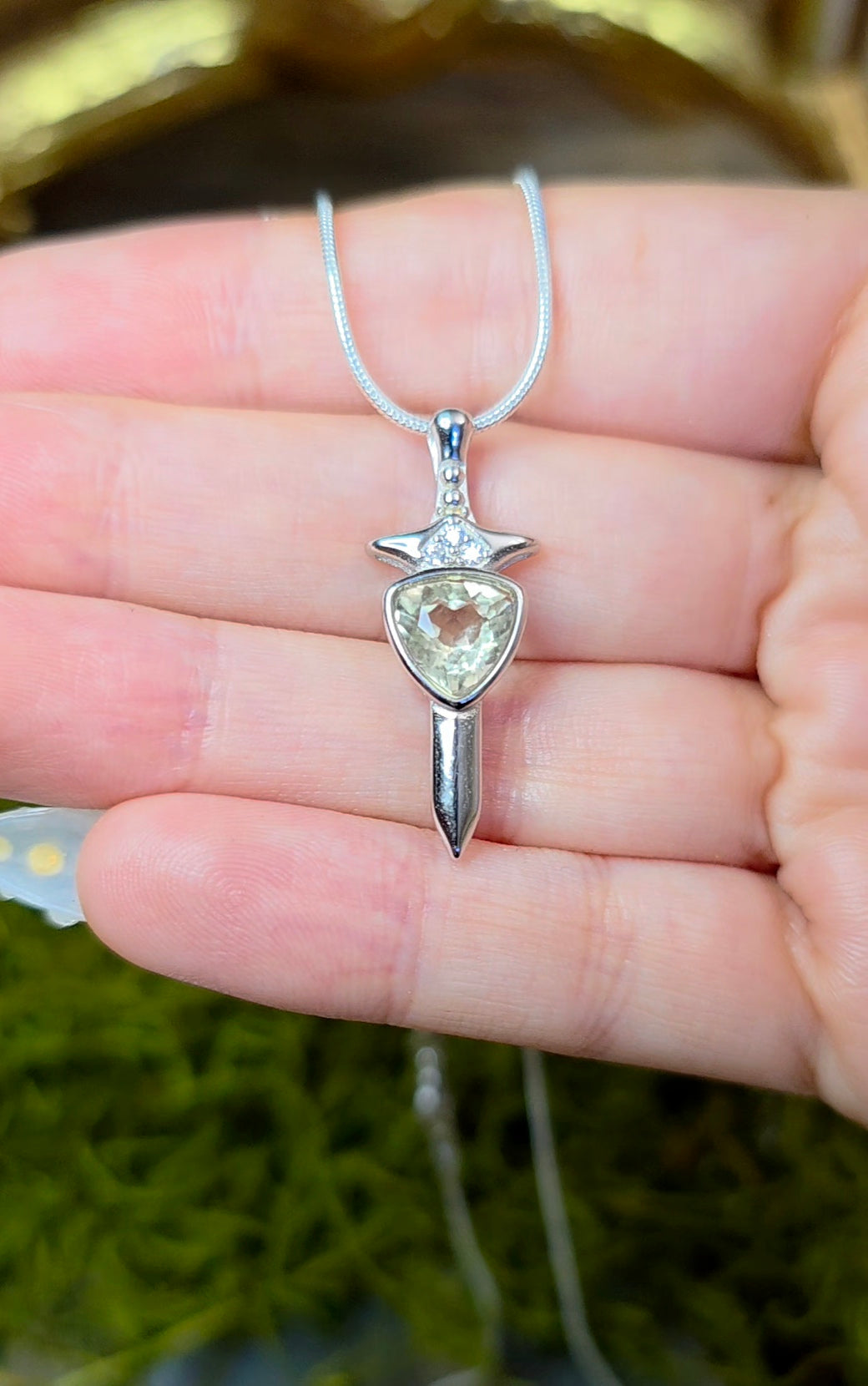 Libya Meteorite Glass Sword Pendant