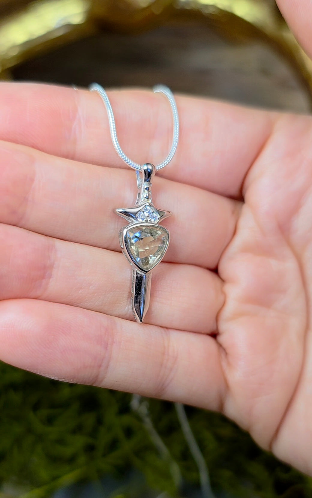 Libya Meteorite Glass Sword Pendant