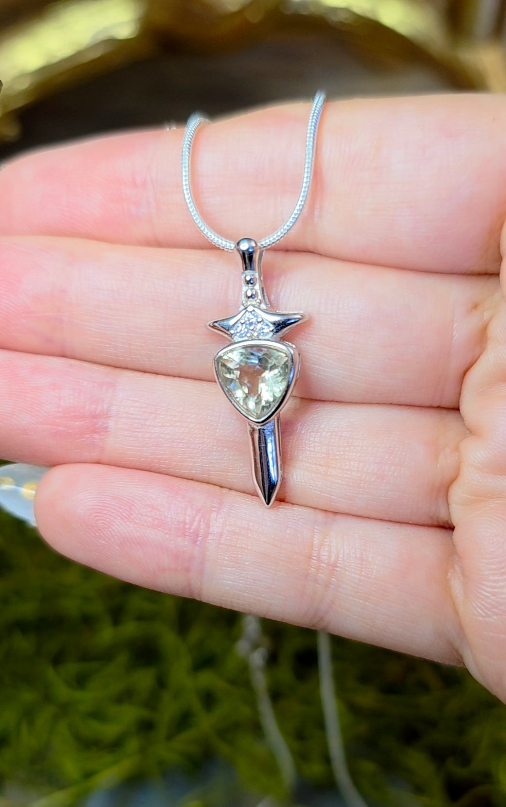 Libya Meteorite Glass Sword Pendant