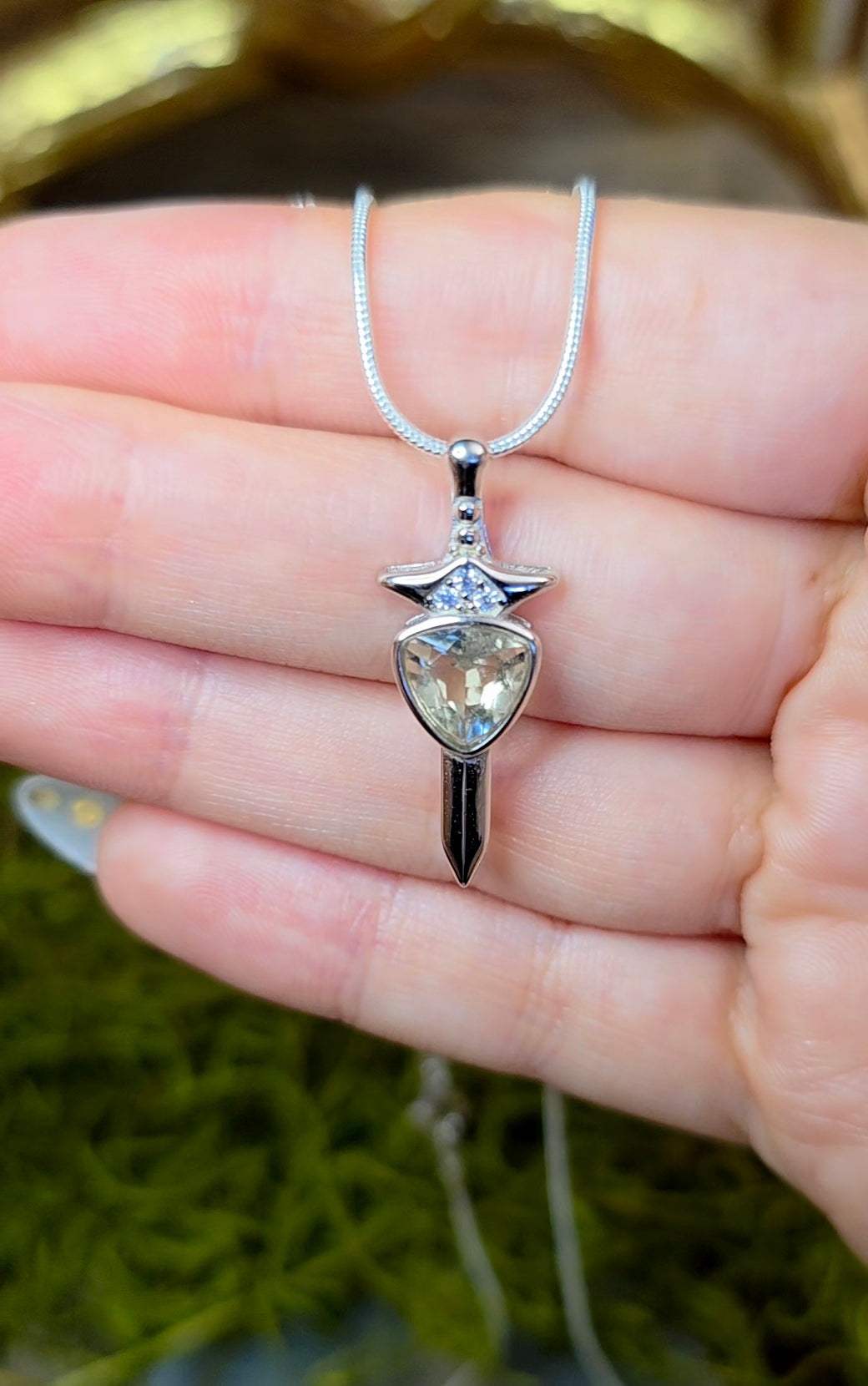 Libya Meteorite Glass Sword Pendant