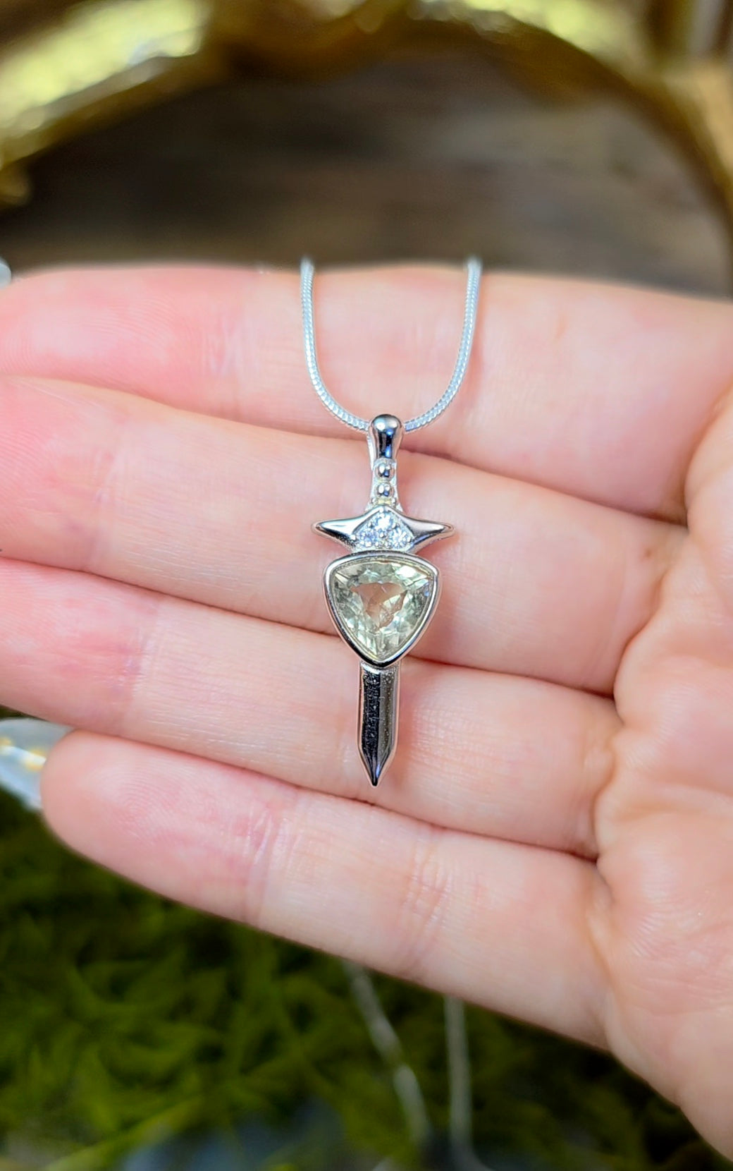 Libya Meteorite Glass Sword Pendant