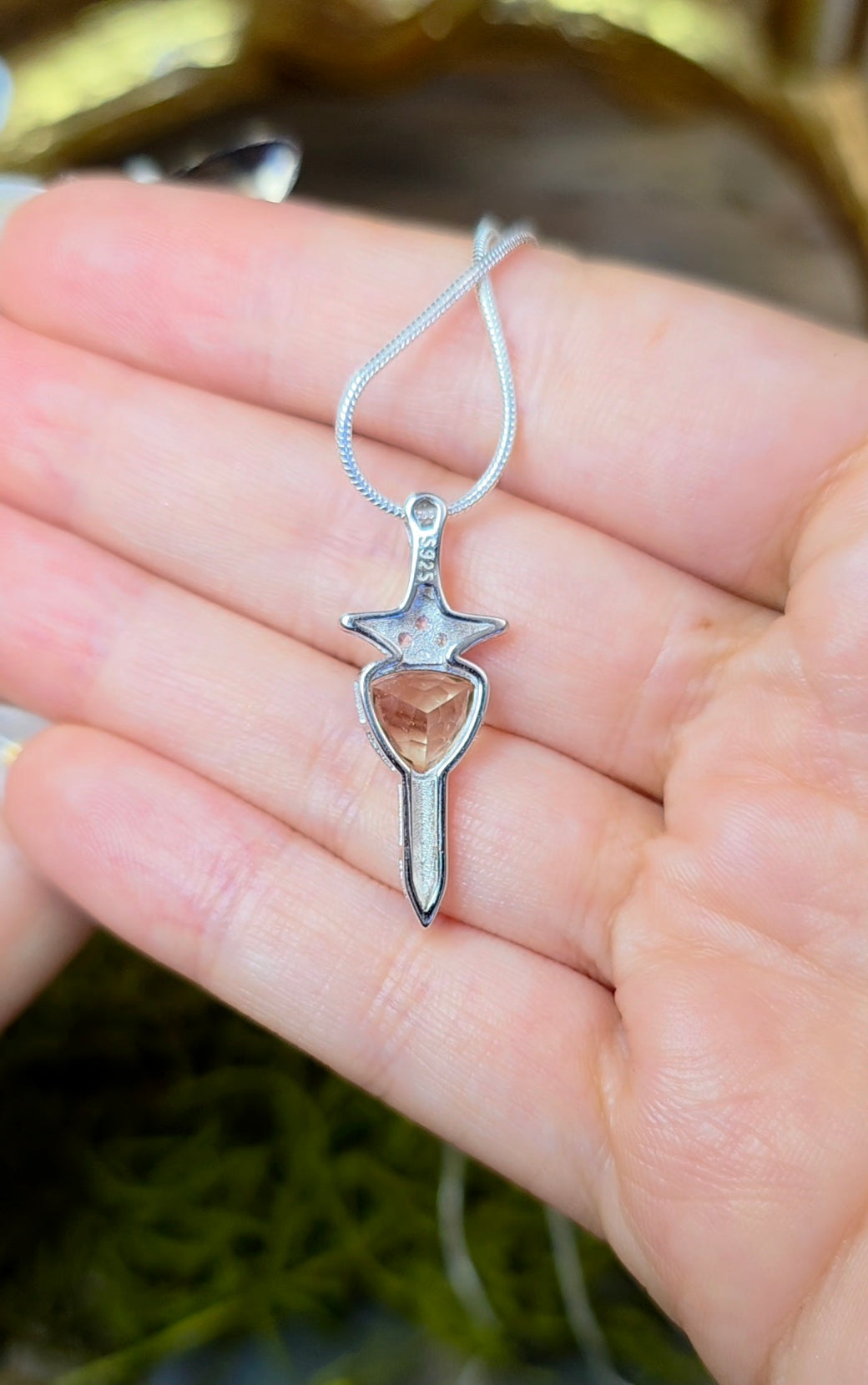 Libya Meteorite Glass Sword Pendant