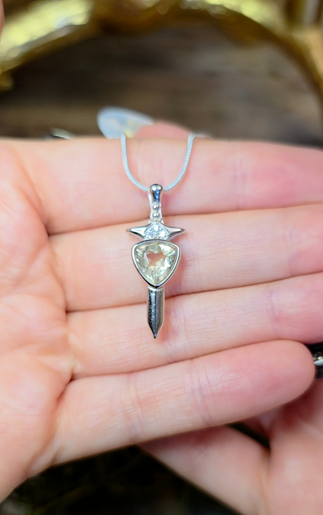 Libya Meteorite Glass Sword Pendant