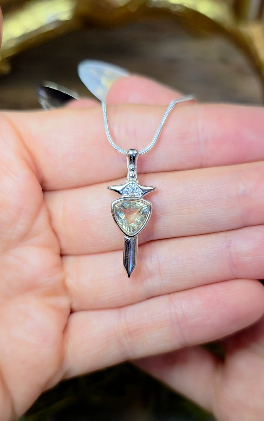 Libya Meteorite Glass Sword Pendant
