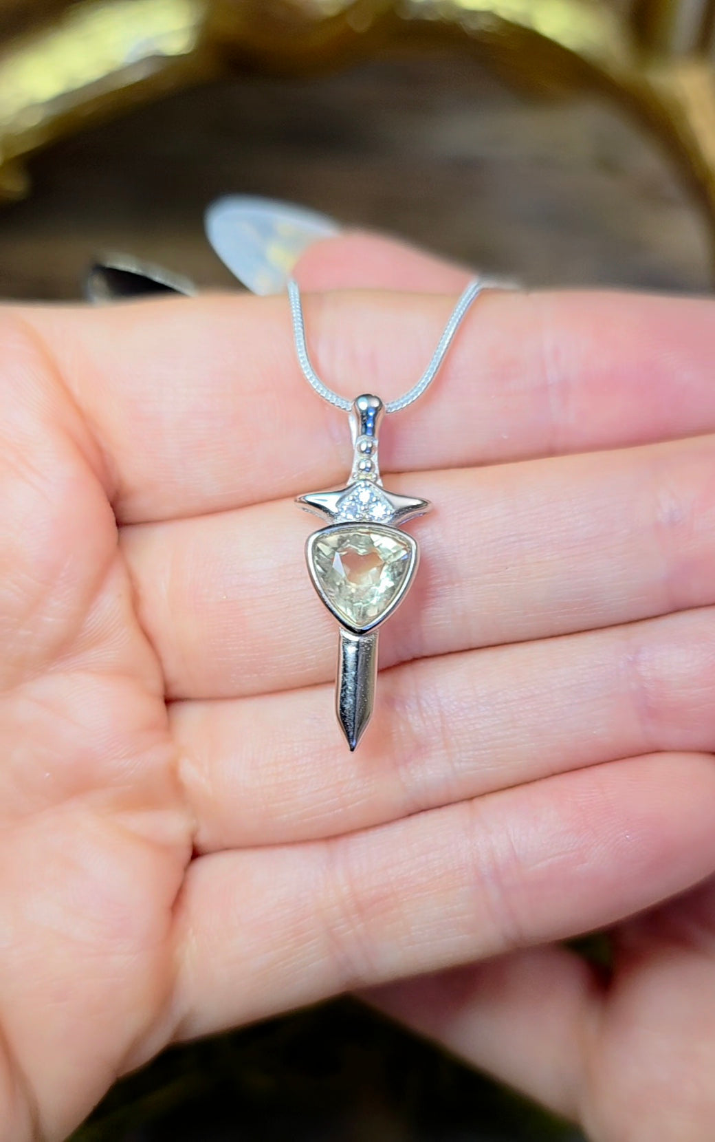 Libya Meteorite Glass Sword Pendant