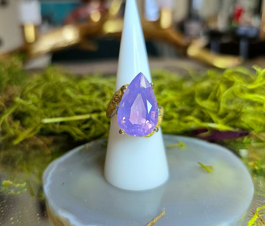 Lavender Moon Quartz Cocktail Ring D